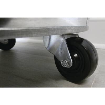3 in. Soft Rubber Swivel Plate Caster with 175 lbs. Load Rating