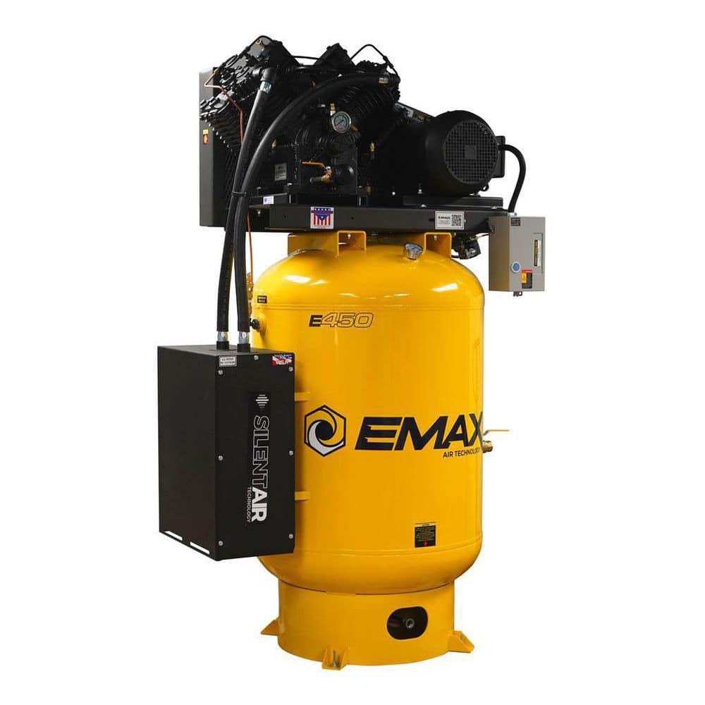 Silent Air 120 Gal. 175 PSI V4 38CFM Exclusive Single Phase Vertical Electric Air Compressor with Pressure Lube Pump price history on PriceWatchPro
