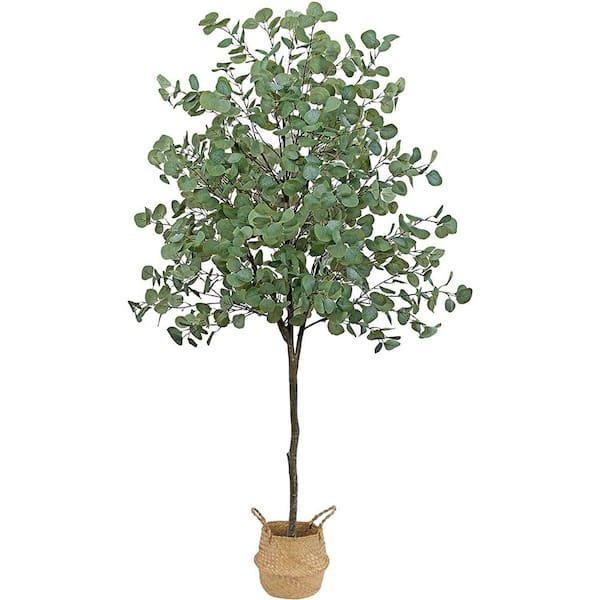 Cubilan 6 ft. Green Artificial Eucalyptus Tree Fake Tree