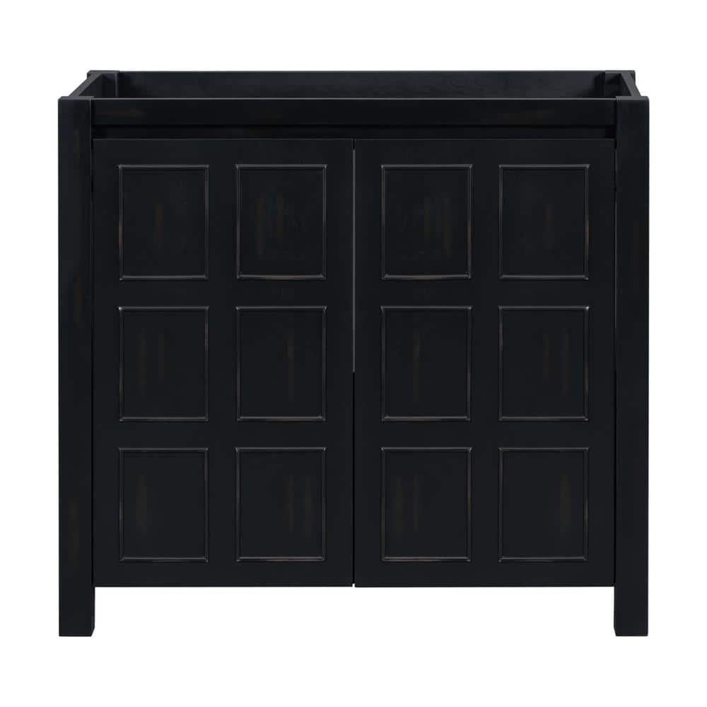 36 in. W x 18 in. D x 33 in. H Bath Vanity Cabinet without Top in Espresso