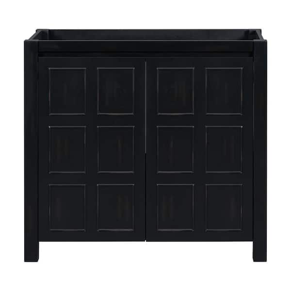 Unbranded 36 in. W x 18 in. D x 33 in. H Bath Vanity Cabinet without Top in Espresso