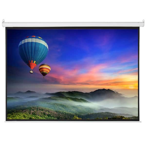 Winado 100 in. Manual Pull-Down Wall Projection Screen