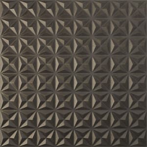 19-5/8"W x 19-5/8"H Coralie EnduraWall Decorative 3D Wall Panel, Weathered Steel (12-Pack for 32.04 Sq.Ft.)