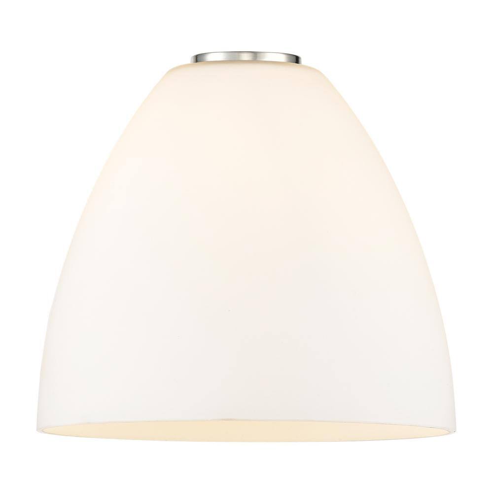 Black Antique Brass Mini Pendant with Matte White Glass Shade