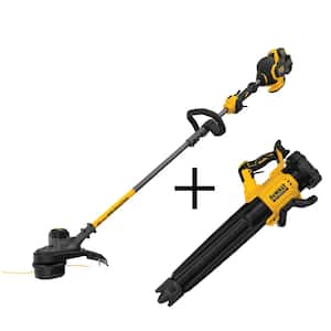 60V MAX Brushless Cordless Battery Powered String Trimmer Kit, (1) Battery & Charger, Cordless Leaf Blower (Tool Only)
