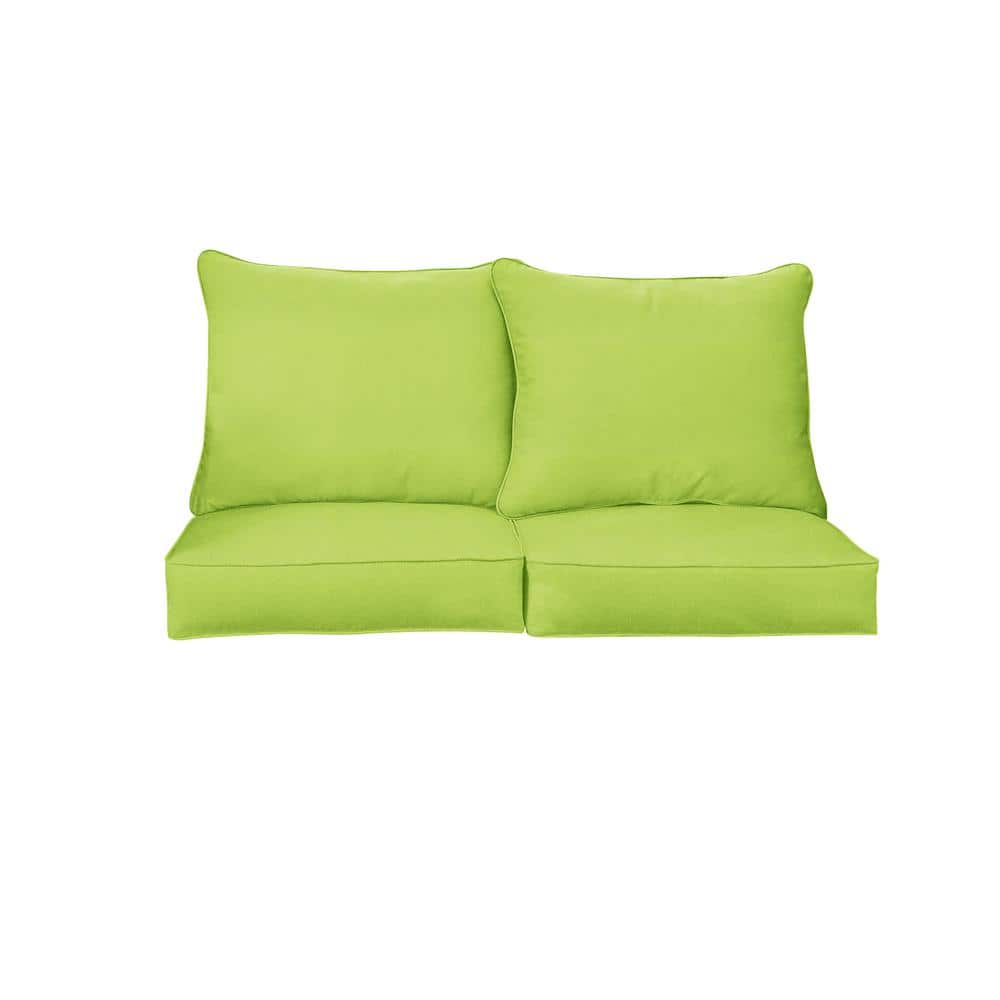27 in. x 30 in. Sunbrella Canvas Macaw Deep Seating Indoor/Outdoor Loveseat Cushion price history on PriceWatchPro