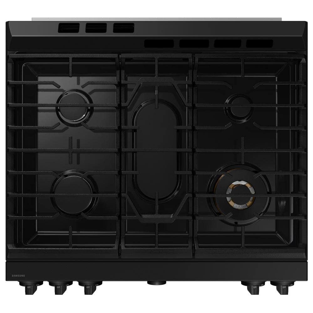Samsung 6.0 Cu. Ft. White Glass Smart Gas Range with Griddle