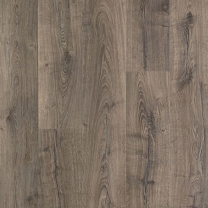 Outlast+ Vintage Pewter Oak 12 mm T x 7.4 in. W Waterproof Laminate Wood Flooring (19.6 sqft/case)