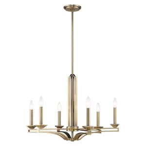 Sheffield 6-Light Antique Brass Chandelier