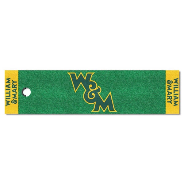 FANMATS 1.5 ft. x 6 ft. William and Mary Tribe Putting Green Mat
