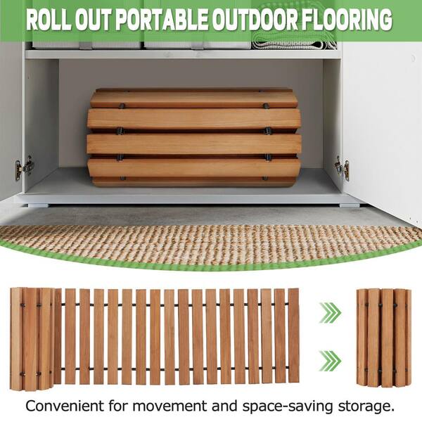 Mobi mat roll out walkway Roll-up Walkway 5 ft wide Wood-like