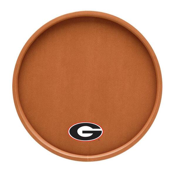 Kraftware Georgia 14 in. Basketball Texture Deluxe Round Serving Tray