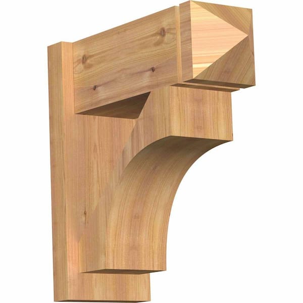 Ekena Millwork 8 in. x 20 in. x 20 in. Western Red Cedar Westlake Arts and Crafts Smooth Outlooker