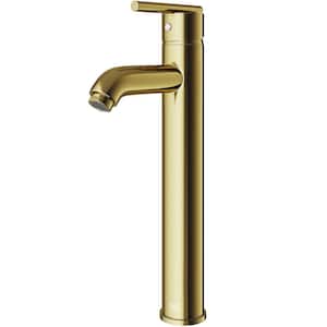 Seville Single Handle Single-Hole Bathroom Vessel Faucet in Matte Brushed Gold