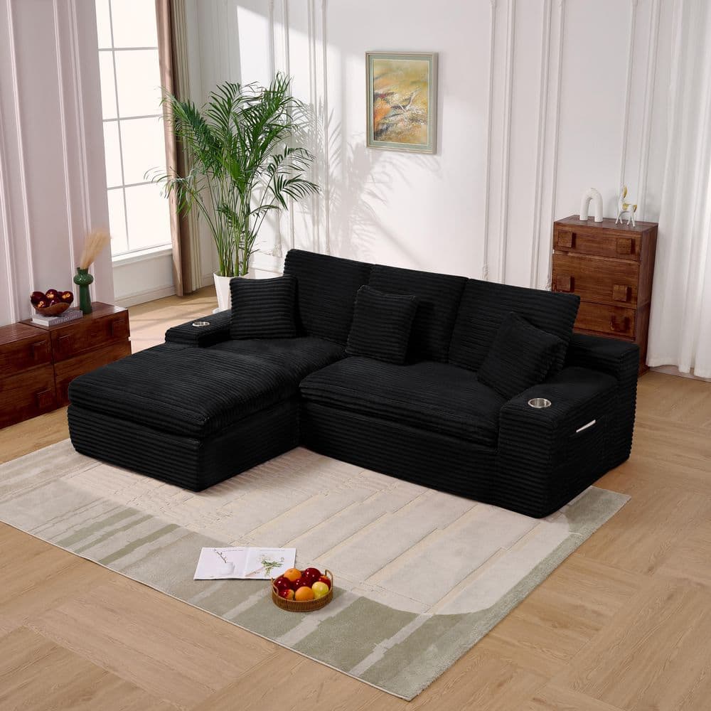 Seafuloy 4-Seats Modular Sectional 98 in. W Armless Fabric L