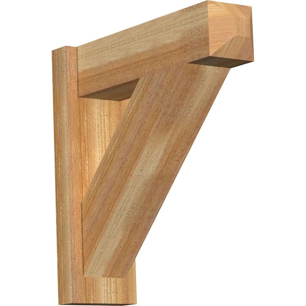 Ekena Millwork 6 in. x 20 in. x 20 in. Western Red Cedar Traditional Craftsman Rough Sawn Outlooker