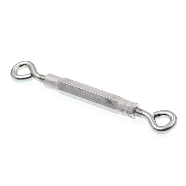 Prime-Line 1/4 in. x 7-5/8 in. Zinc Plated Steel and Aluminum Eye-To-Eye Turnbuckles (5-Pack)