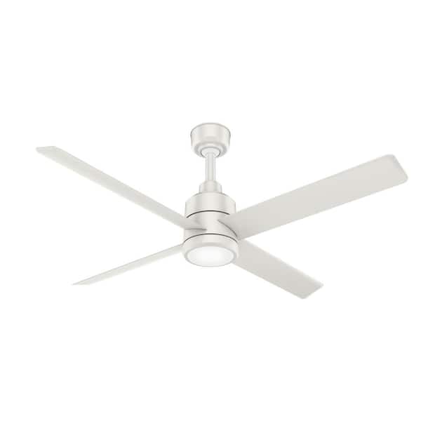 Hunter Trak 6 ft. Indoor/Outdoor White 120V 2500 Lumens Industrial Ceiling Fan with Integrated LED and Remote Control Included
