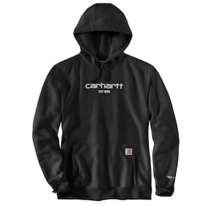 Men's XX Large Black Cotton/Polyester Force Relaxed Fit Lightweight Logo Graphic Sweatshirt