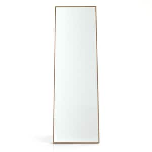 20 in. W x 63 in. H Rectangle Gold Metal Modern Classic Full-Length Floor Standing Mirror