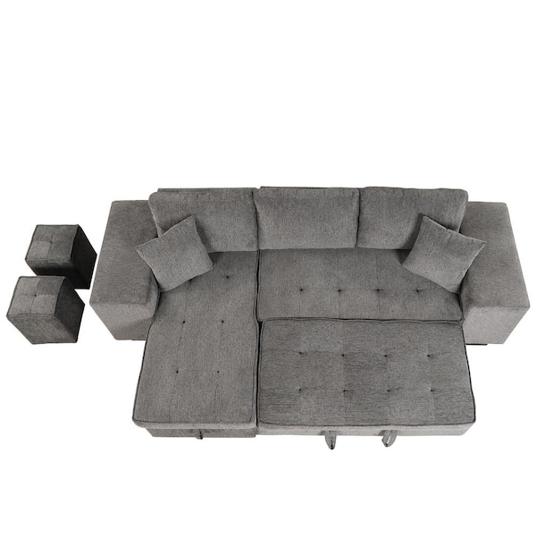 Harper & Bright Designs 104.5 in. Knox Charcoal Full Size Harper & Bright Designs 104.5 in. Knox Charcoal Full Size