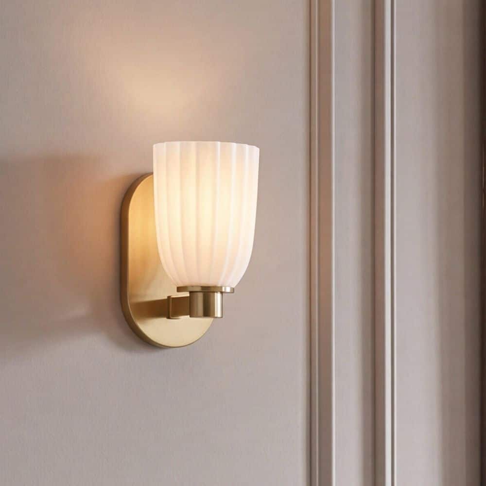 Baldwin 4.5 in. W x 8.75 in. H 1-Light Noble Brass Transitional Wall Sconce price history on PriceWatchPro