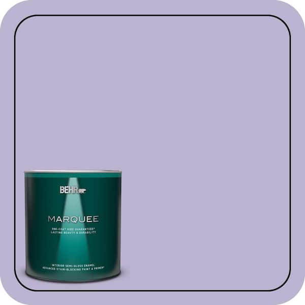BEHR MARQUEE 1 qt. #M560-3 Grape Hyacinth Semi-Gloss Enamel Interior Paint & Primer
