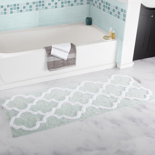 X-Long White Lavish Home Memory Foam 24 by 60-Inch Bath Mat