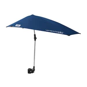 3.17 ft. x 3.25 ft. Cantilever Sun Protection Patio Umbrella with Universal Clamp in Blue