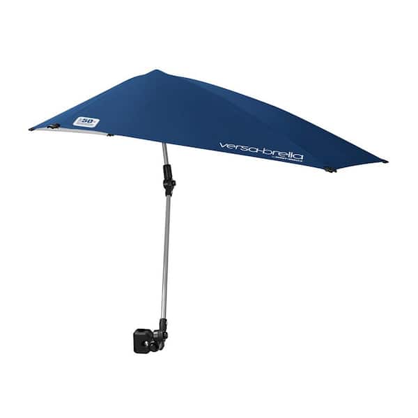Angel Sar 3.17 ft. x 3.25 ft. Cantilever Sun Protection Patio Umbrella with Universal Clamp in Blue