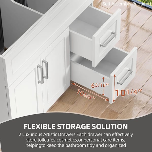 Zeafive Mox 36 in. W x 21.5 in. D x 33.5 in. H Freestanding Bath