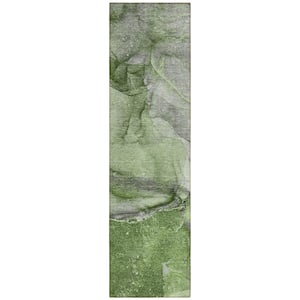Chantille ACN524 Olive 2 ft. 3 in. x 7 ft. 6 in. Machine Washable Indoor/Outdoor Geometric Runner Rug