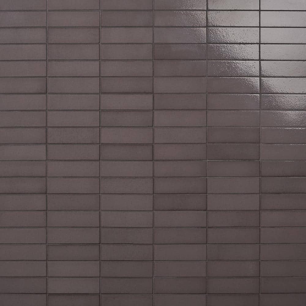 Vibe Pebble Gray 2.36 in. x 7.87 in. Glossy Lava Stone Cement Subway Wall Tile (3.88 sq. ft./Case) price history on PriceWatchPro