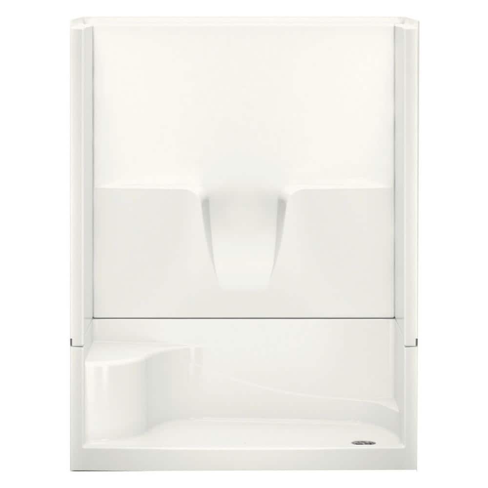 Remodeline 60 in. x 34 in. x 76 in. 4-Piece Shower Stall with Seat and Righ