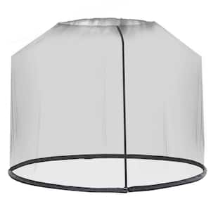 7.5 ft. Patio Umbrella Net Cover, Canopy Mesh Netting with Zipper Door, Weight And Draw String for Umbrella Table, Black
