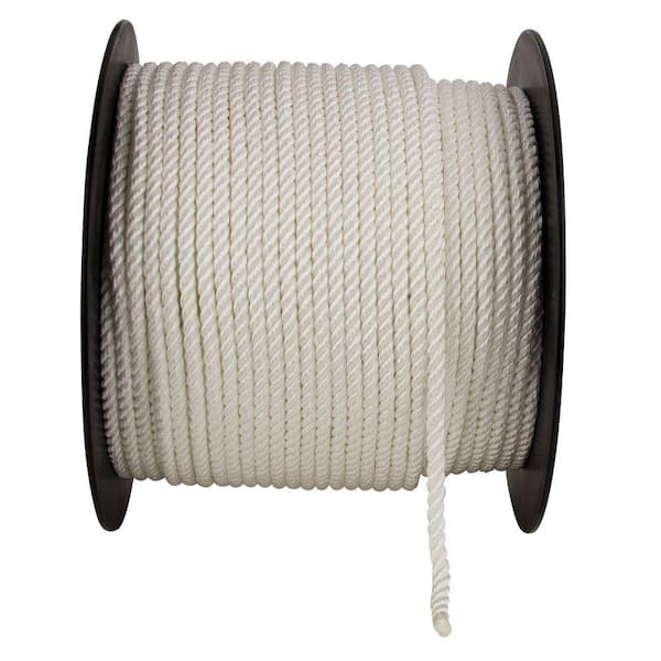 Everbilt 5/8 in. x 200 ft. Nylon Twist Rope, White 70300 - The Home Depot