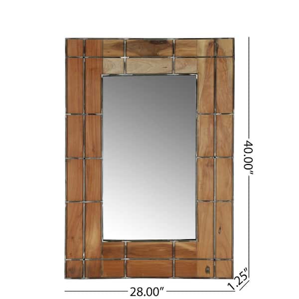 Noble House Rakel 28 in. W x 40 in. H Light Brown Natural
