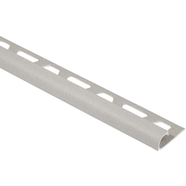 Rondec Greige 1/2 in. x 8 ft. 2-1/2 in. Color-Coated Aluminum Bullnose Tile Edging Trim