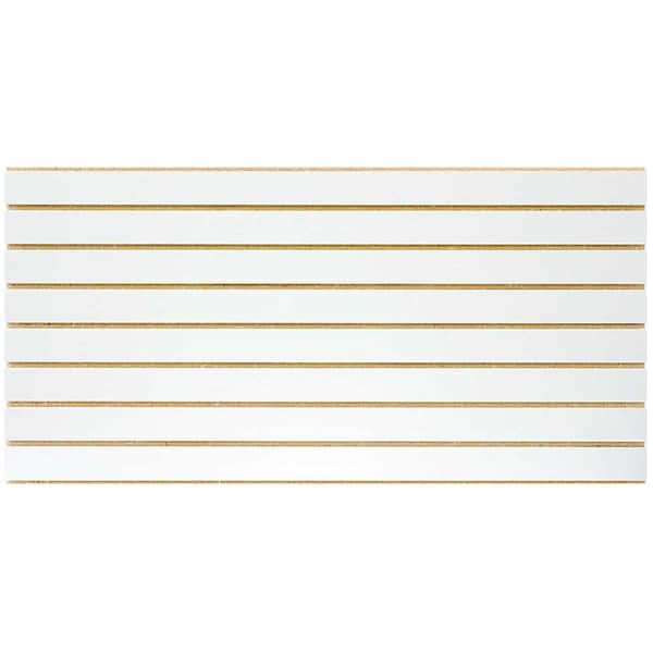 Garageescape 2 Ft X 4 Ft White Slatwall Easy Panel 2 Piece Per Box 5008 The Home Depot