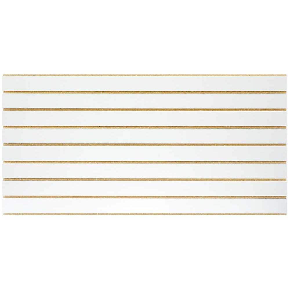 GarageEscape 2 ft x 4 ft Smooth Paintable Slatwall Easy Panel 2-Piece per Box 