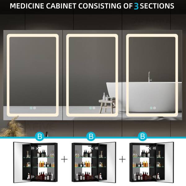 Amazon.com: HBEZON Medicine Cabinet with LED Lights and