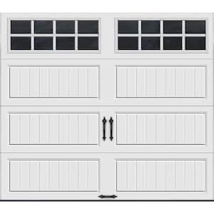 Gallery Steel Long Panel 8 ft x 7 ft Insulated 6.5 R-Value  White Garage Door with SQ24 Windows