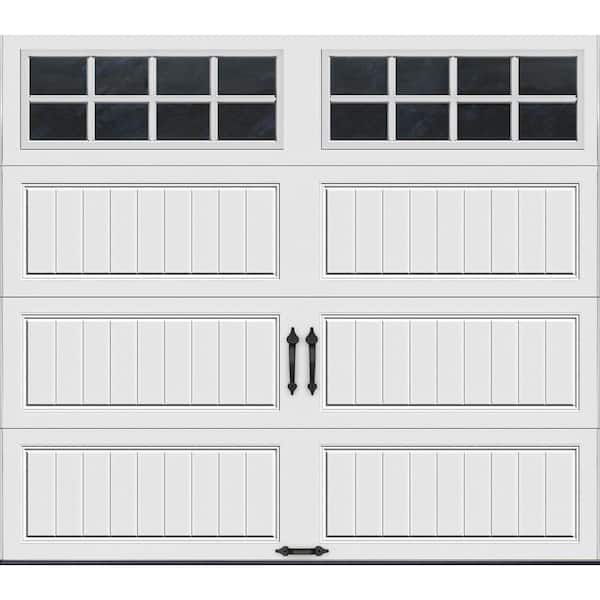 Clopay Gallery Steel Long Panel 9 ft x 7 ft Insulated 6.5 R-Value  White Garage Door with SQ24 Windows