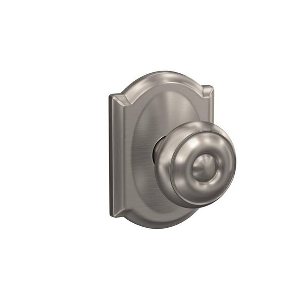 Schlage Custom Georgian Satin Nickel Camelot Trim Combined Interior Door Knob