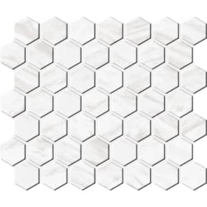 Perpetuo Timeless White 10 in. x 12 in. Glazed Ceramic Mosaic Tile (9.72 sq. ft./Case)