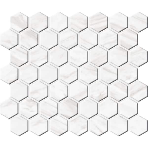 Daltile Perpetuo Timeless White 10 in. x 12 in. Glazed Ceramic Mosaic Tile (97.2 sq. ft./Pallet)