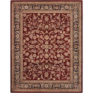 2000 Burgundy 9 ft. x 12 ft. Persian Traditional Area Rug