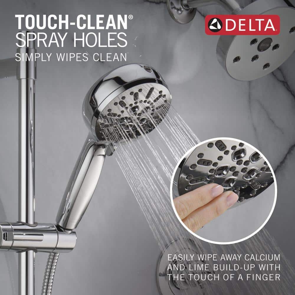 Lumicoat Chrome Adjustable Multi-Head Handheld Shower System