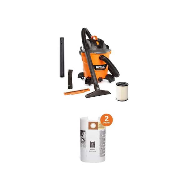 12 Gal. NXT 5.0 Peak HP Shop Vacuum with Hose, Attachments and Wet/Dry Bags (2-Pack)