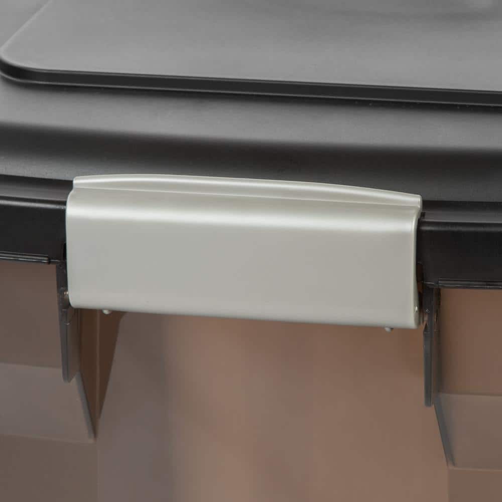 Black 67-Quart Airtight Plastic Pet Food Storage Container